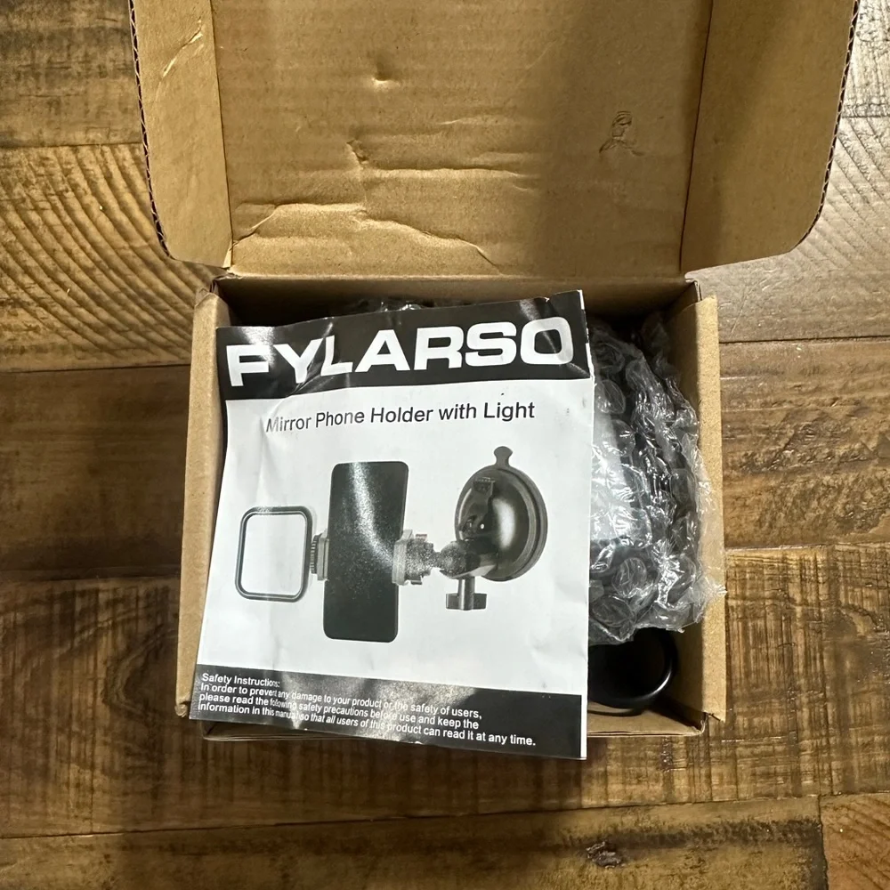MIRROR PHONE HOLDER WITH LIGHT - BRAND NEW